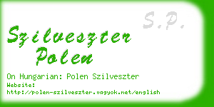 szilveszter polen business card